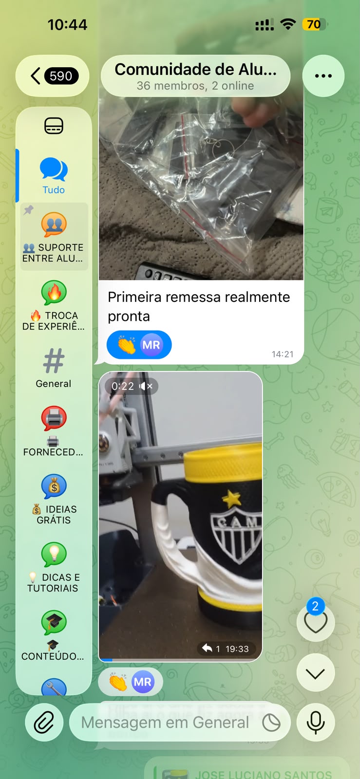 Print 5 da comunidade do Telegram