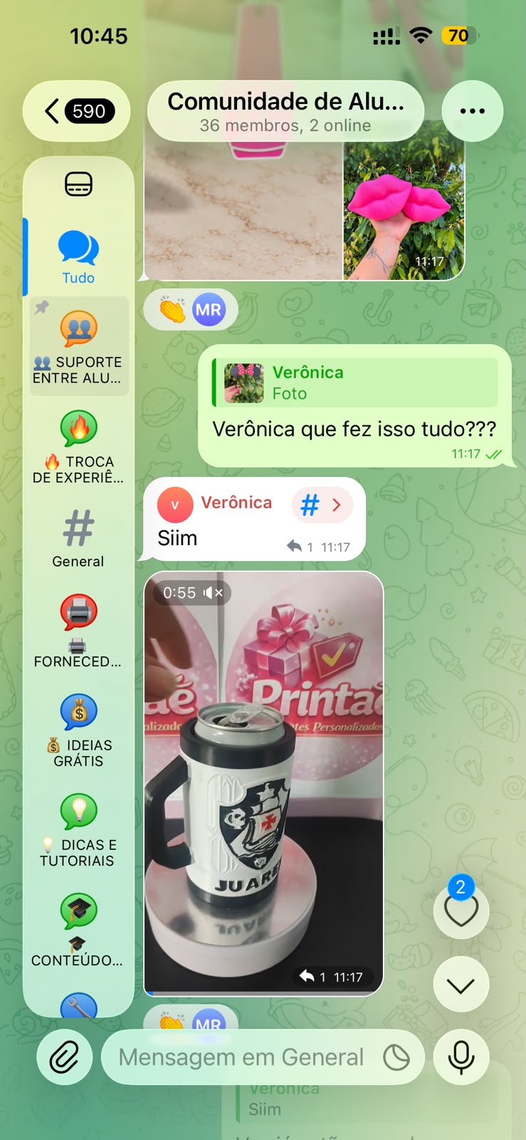 Print 1 da comunidade do Telegram
