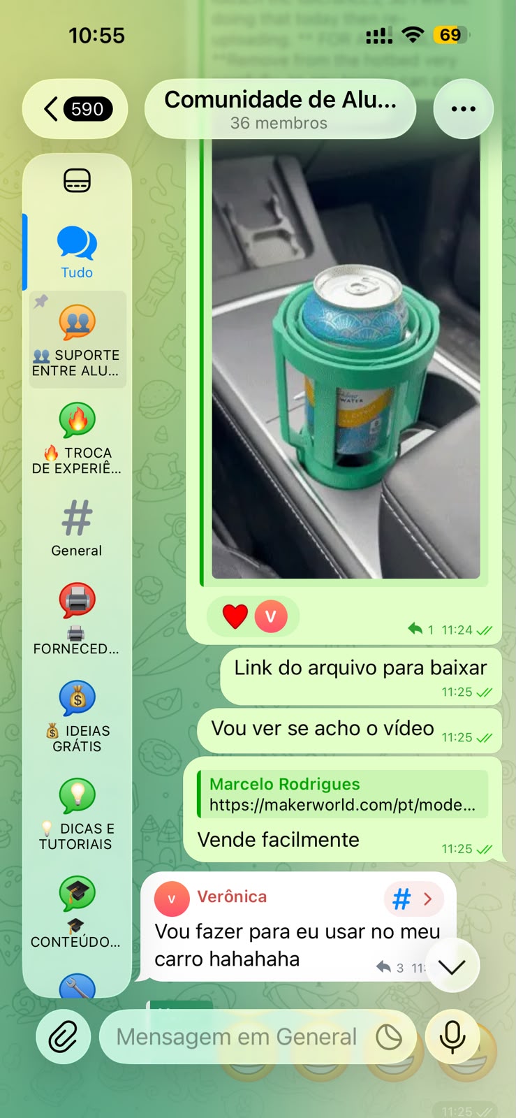 Print 7 da comunidade do Telegram