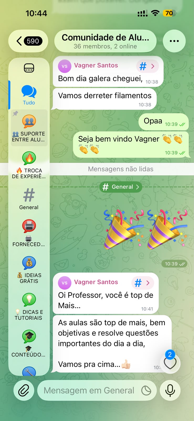 Print 6 da comunidade do Telegram